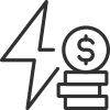 Save money and energy icon