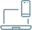 Laptop and mobile device icon